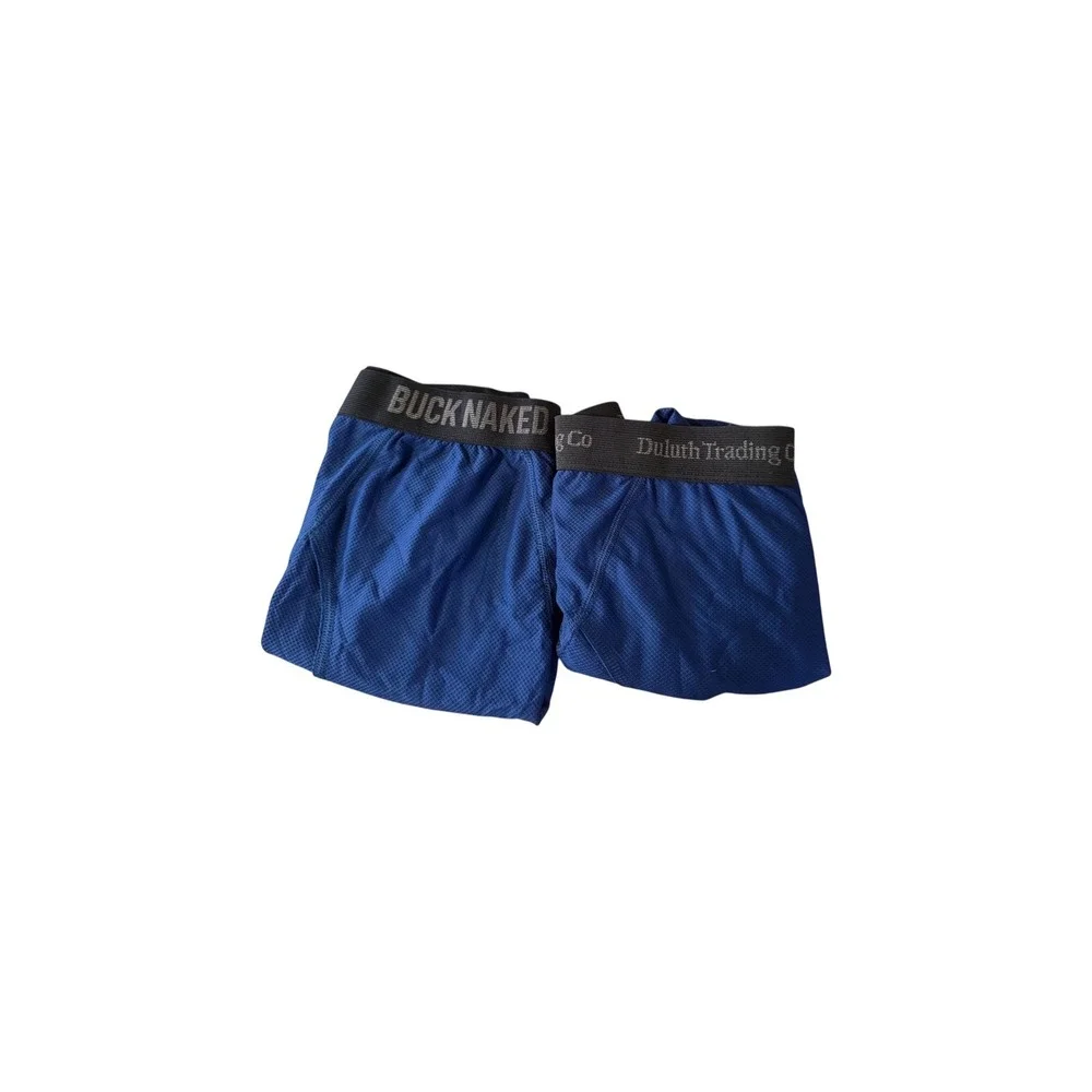 Duluth Trading Co Buck Naked Performance Boxer Briefs Royal Blue 2 Pack Mens 2XL